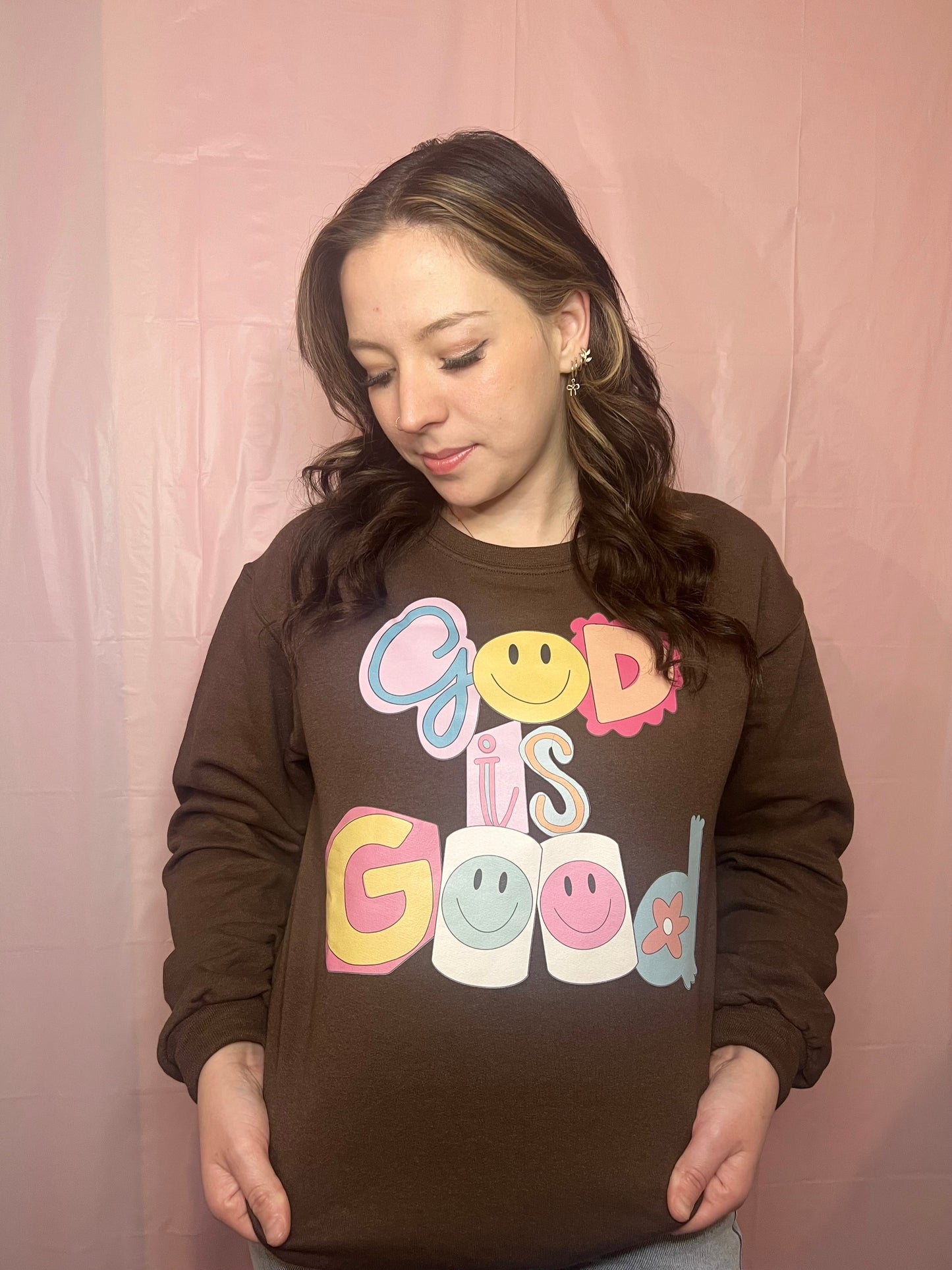 God Is Good Sweatshirt | BROWN