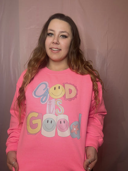 God Is Good Sweatshirt | PINK